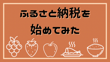 【ふるさと納税】を始めてみた話