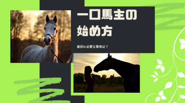 【競馬】一口馬主の始め方